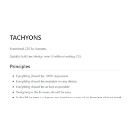 TACHYONS CSS
